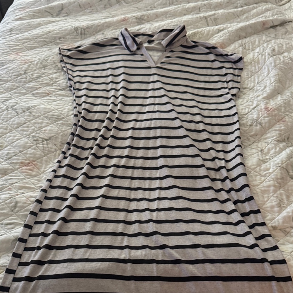 Striped V-Neck Dress